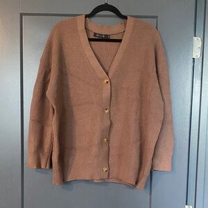 Women's Brown Cardigan Sweater